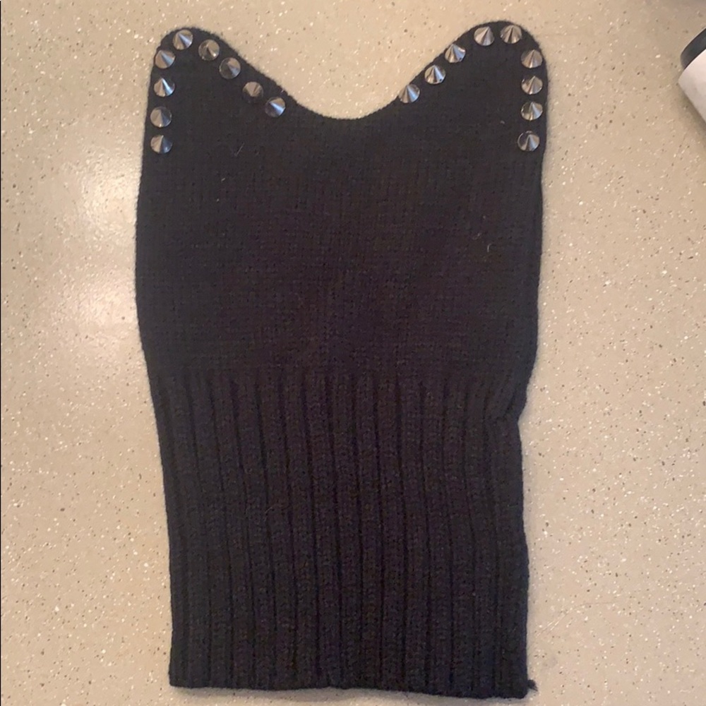 Cat ear studded beanie